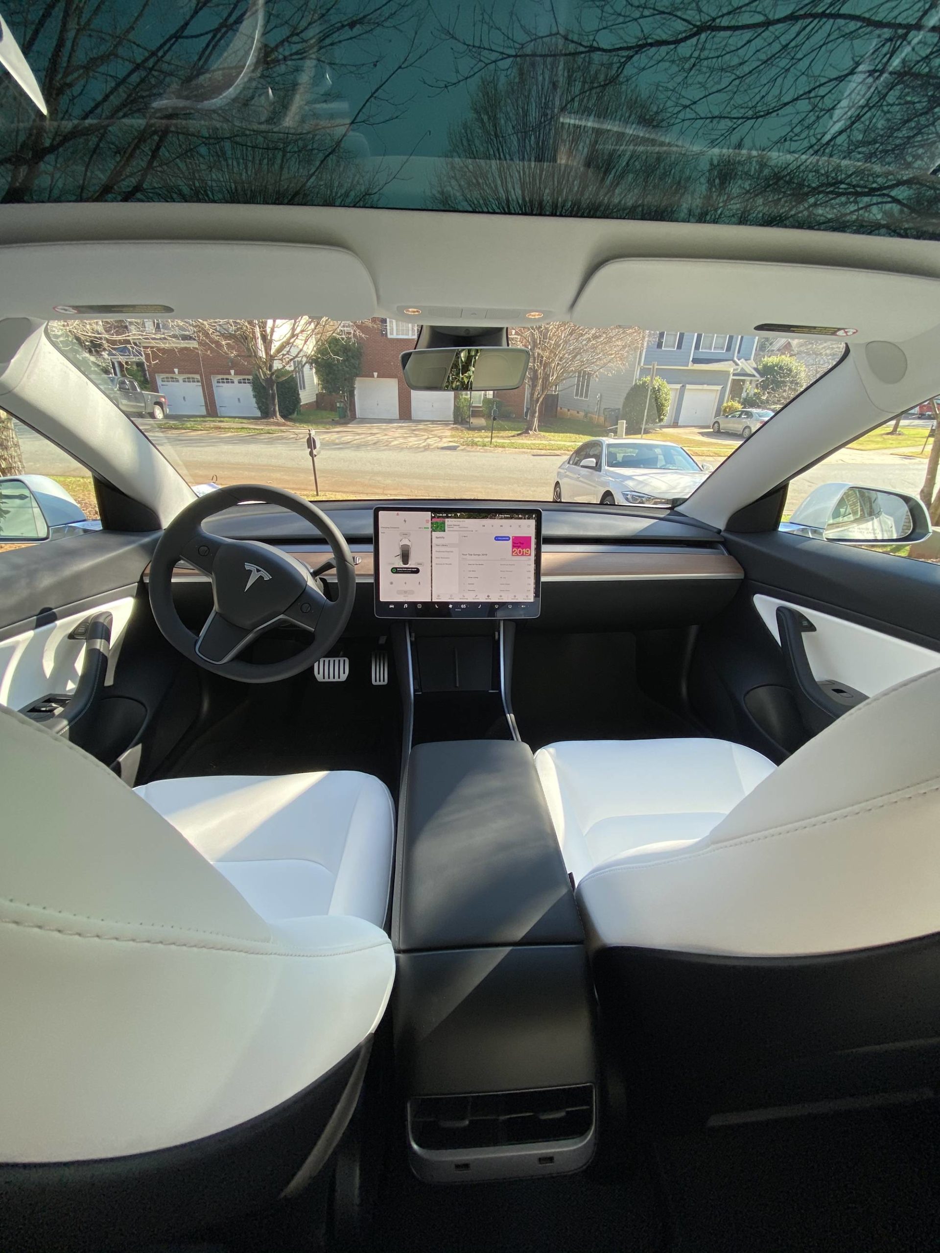 White Interior with Woodgrain Dash Tesla Model 3 Wiki