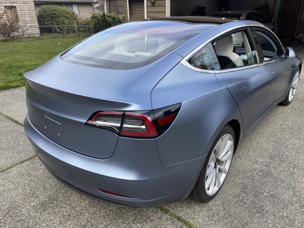 Custom DIY Vinyl Wrap on Tesla Model 3 Tesla Model 3 Wiki