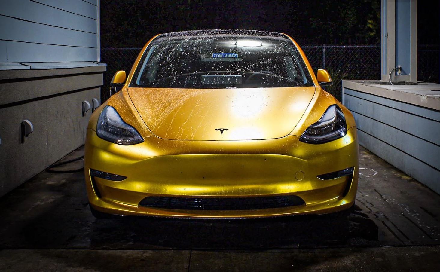 Tesla Model 3 with Avery Energetic Yellow Wrap – Tesla Model 3 Wiki